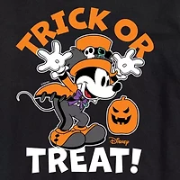 Mens Short Sleeve Mickey Mouse Halloween Graphic T-Shirt