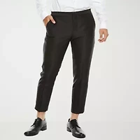 J. Ferrar Crop Ankle Mens Slim Fit Tuxedo Pant