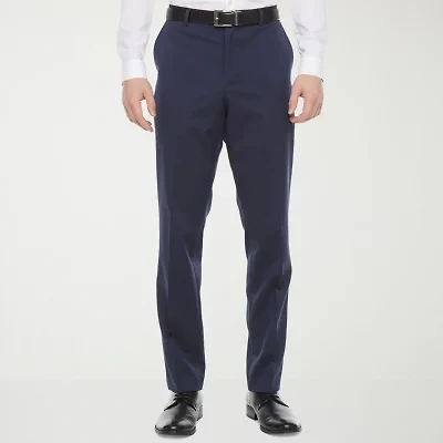 J. Ferrar Ultra Comfort Mens Stretch Fabric Slim Fit Flat Front Suit Pant