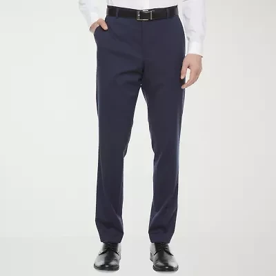 J. Ferrar Ultra Comfort Mens Stretch Fabric Super Slim Fit Flat Front Suit Pant
