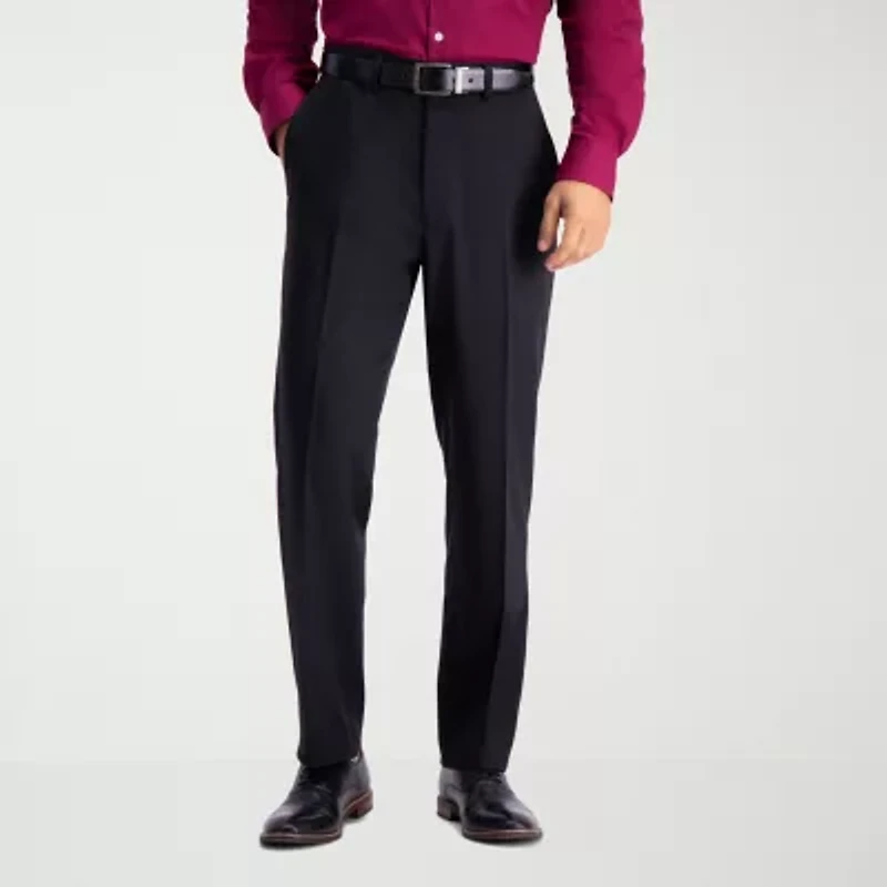 Haggar Travel Performance Tailored Mens Stretch Fabric Modern Fit Flat Front Suit Pant
