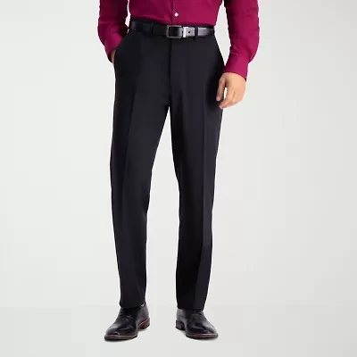 Haggar Travel Performance Tailored Mens Stretch Fabric Modern Fit Flat Front Suit Pant