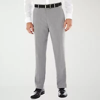 Stafford® Travel Flat-Front Sharkskin Dress Pants - Classic