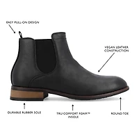 Vance Co Mens Landon Stacked Heel Chelsea Boots