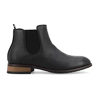 Vance Co Mens Landon Stacked Heel Chelsea Boots