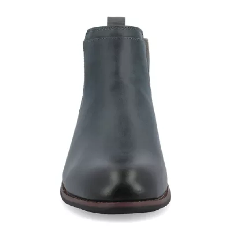 Vance Co Mens Landon Stacked Heel Chelsea Boots