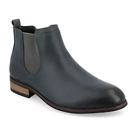 Vance Co Mens Landon Stacked Heel Chelsea Boots