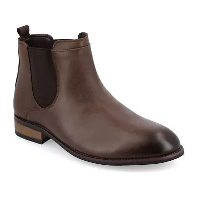Vance Co Mens Landon Stacked Heel Chelsea Boots