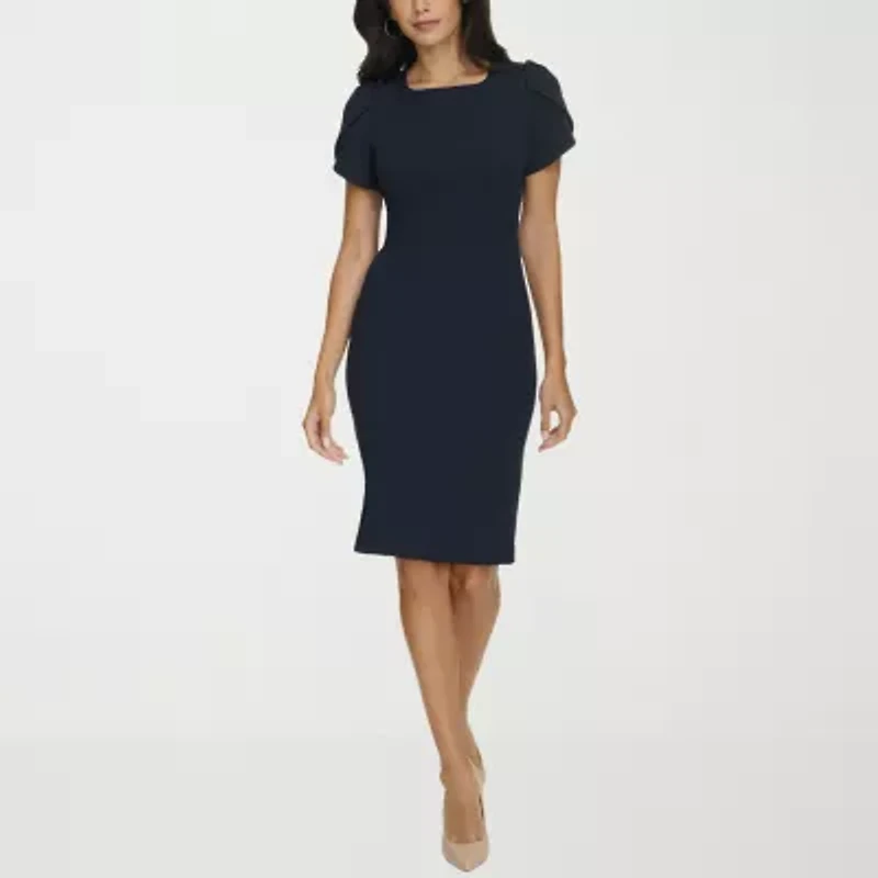Marc New York Womens Short Sleeve Sheath Dress