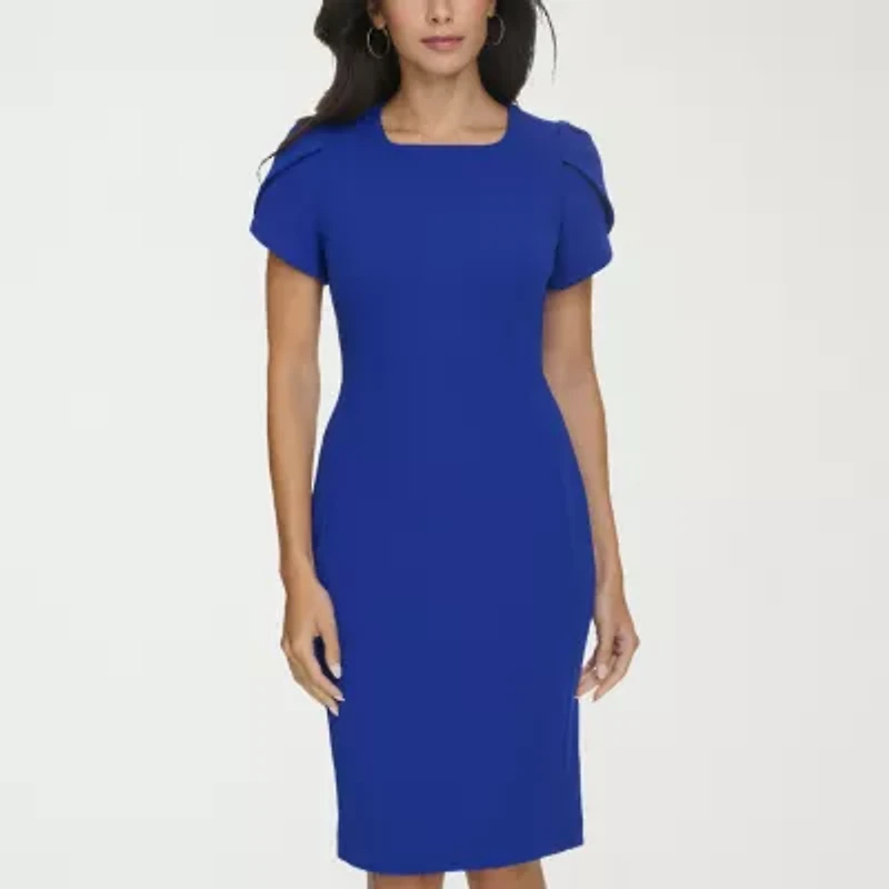 Marc New York Womens Short Sleeve Sheath Dress