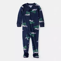 Carter's Baby Boys Footed Round Neck Long Sleeve One Piece Pajama