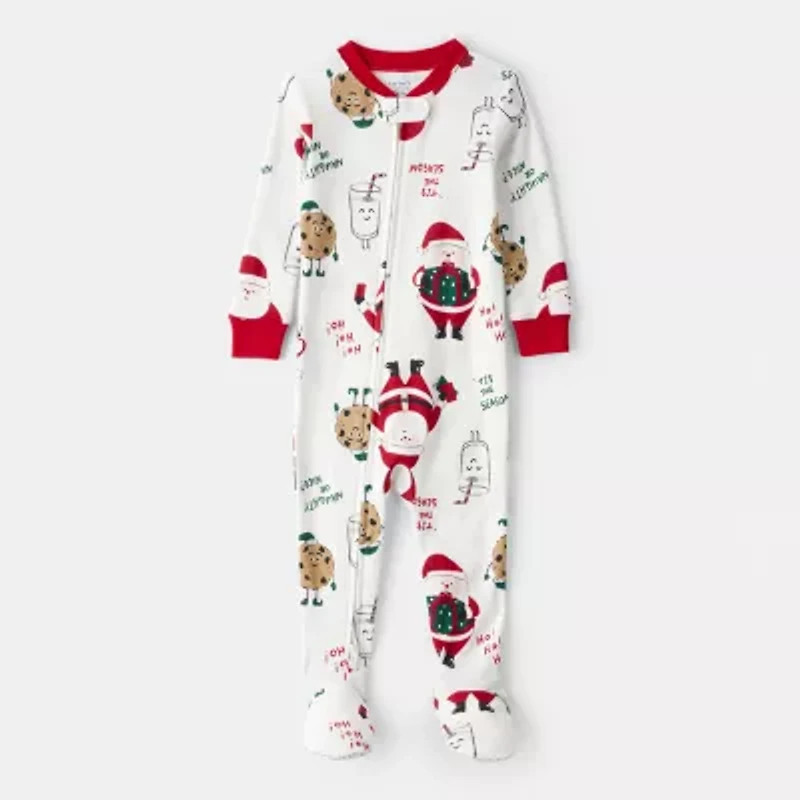 Carter's Baby Unisex Footed Rib Crew Neck Long Sleeve One Piece Pajama
