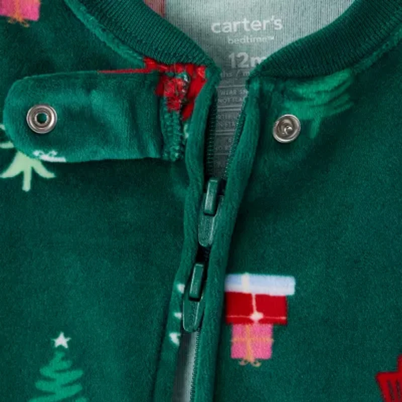 Carter's Baby Unisex Footed Round Neck Long Sleeve One Piece Pajama