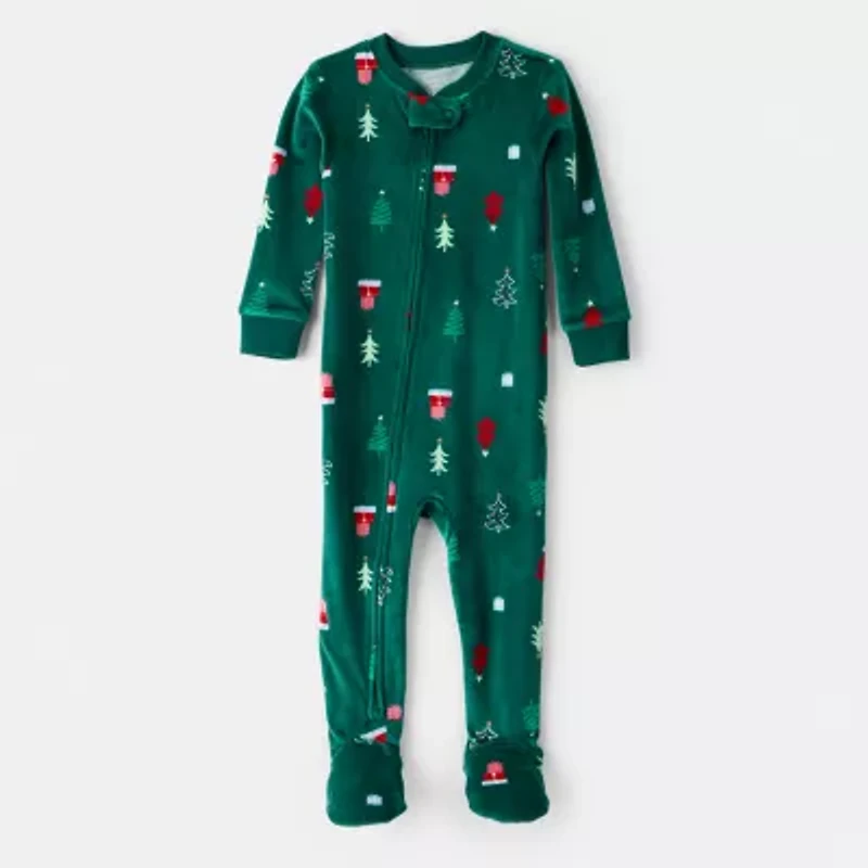 Carter's Baby Unisex Footed Round Neck Long Sleeve One Piece Pajama