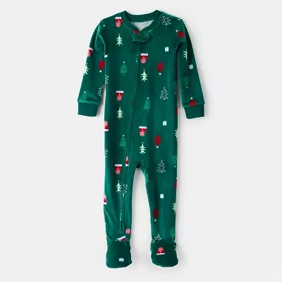 Carter's Baby Unisex Footed Round Neck Long Sleeve One Piece Pajama