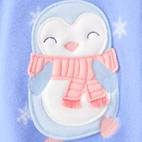 Carter's Baby Girls Footed Fleece Round Neck Long Sleeve One Piece Pajama