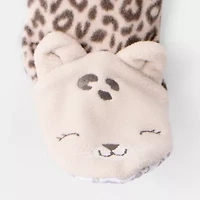 Carter's Baby Girls Fleece Round Neck Long Sleeve Footed Pajamas