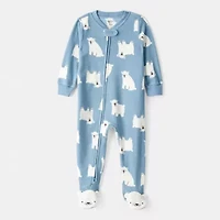 Carter's Baby Boys Footed Fleece Round Neck Long Sleeve Pajamas