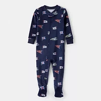 Carter's Baby Boys Footed Fleece Round Neck Long Sleeve Footed Pajamas