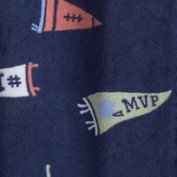 Carter's Baby Boys Footed Fleece Round Neck Long Sleeve Footed Pajamas