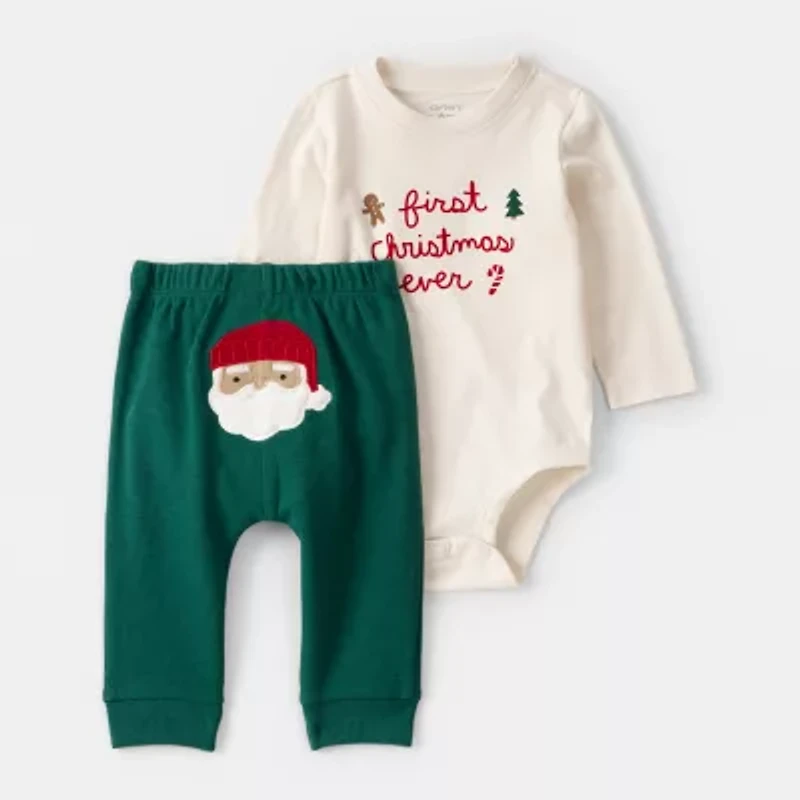 Carter's First Christmas Baby Unisex 2-pc. Pant Set