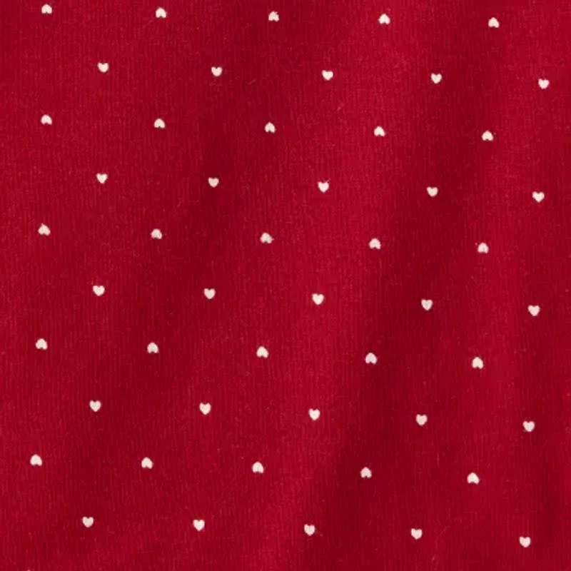 Carter's Girls Round Neck Long Sleeve Rib Bodysuit