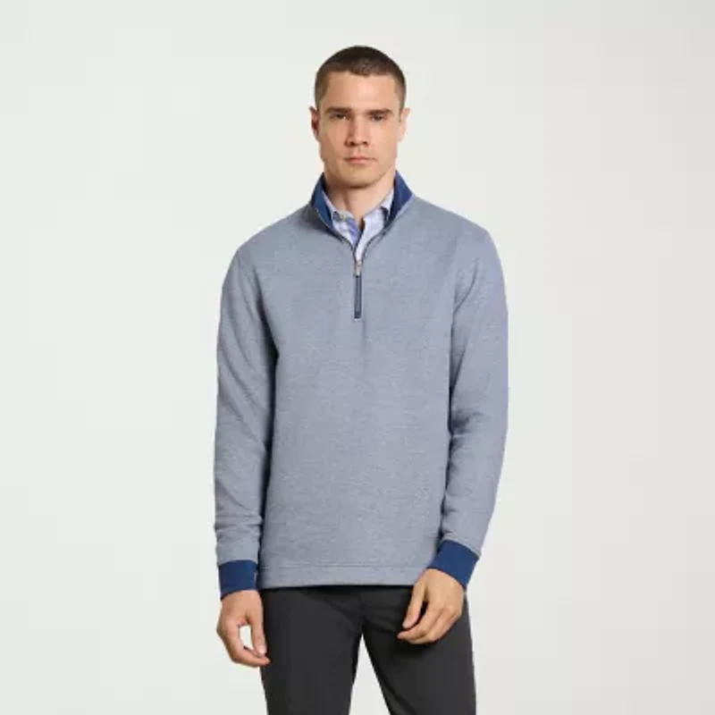Van Heusen Essential Mens Long Sleeve Quarter-Zip Pullover Sweater