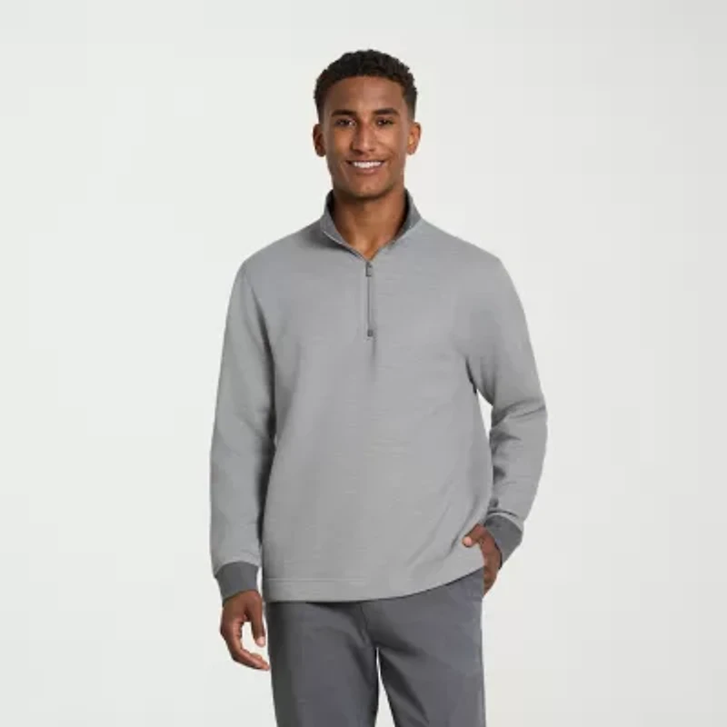 Van Heusen Essential Mens Long Sleeve Quarter-Zip Pullover Sweater