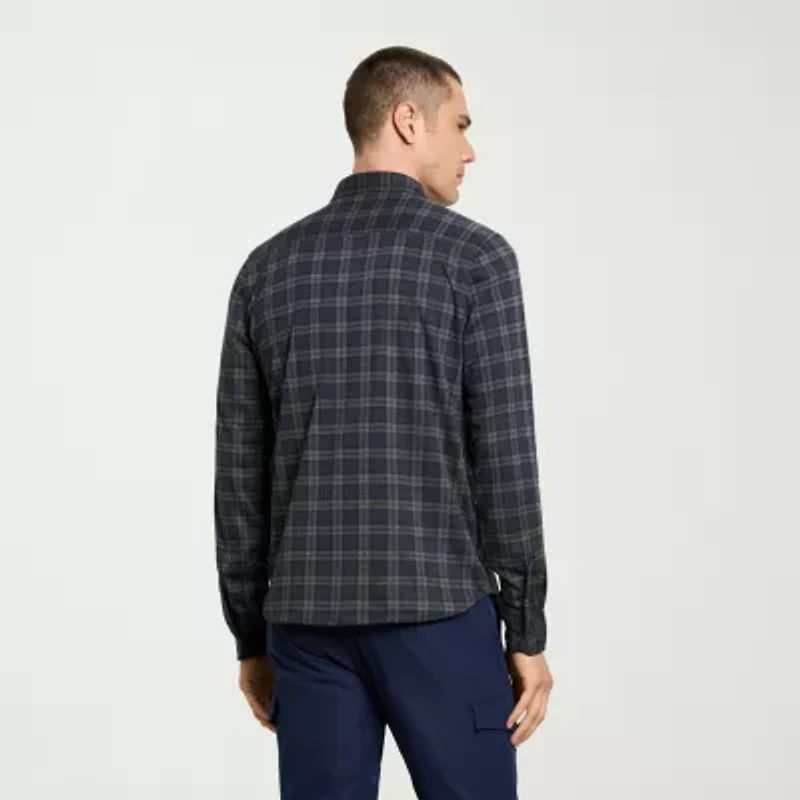 Van Heusen Performance Mens Long Sleeve Slim Fit Button-Down Shirt