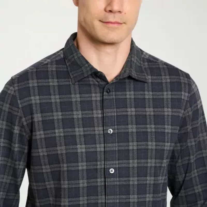 Van Heusen Performance Mens Long Sleeve Slim Fit Button-Down Shirt
