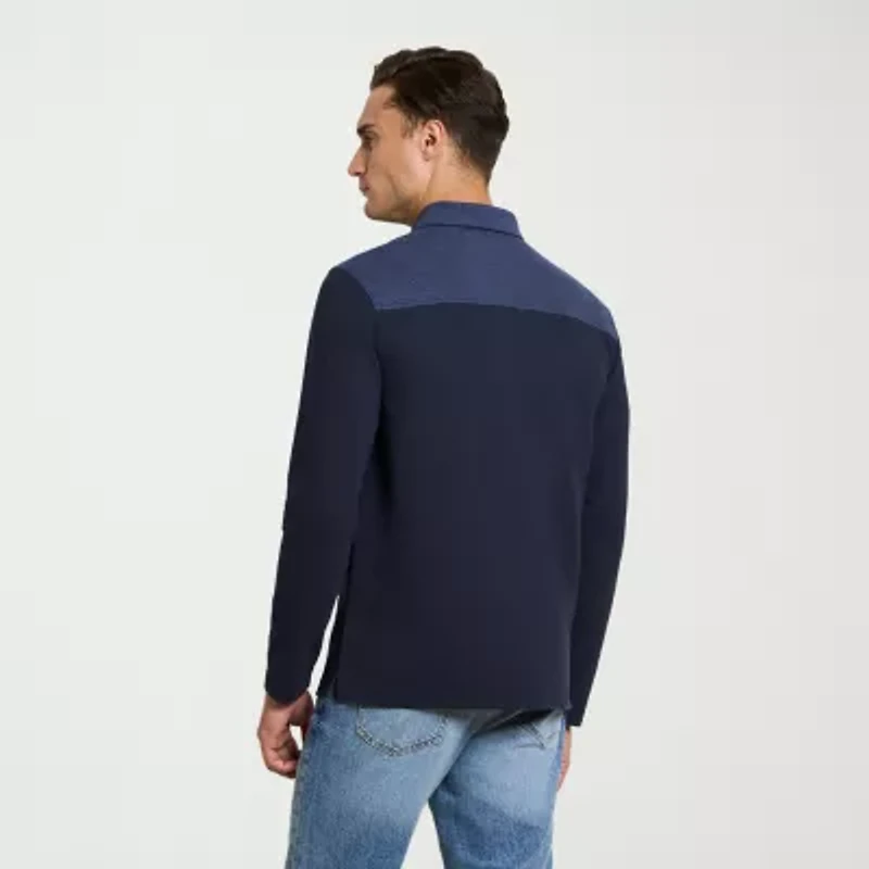 Van Heusen Essential Mens Regular Fit Long Sleeve Polo Shirt