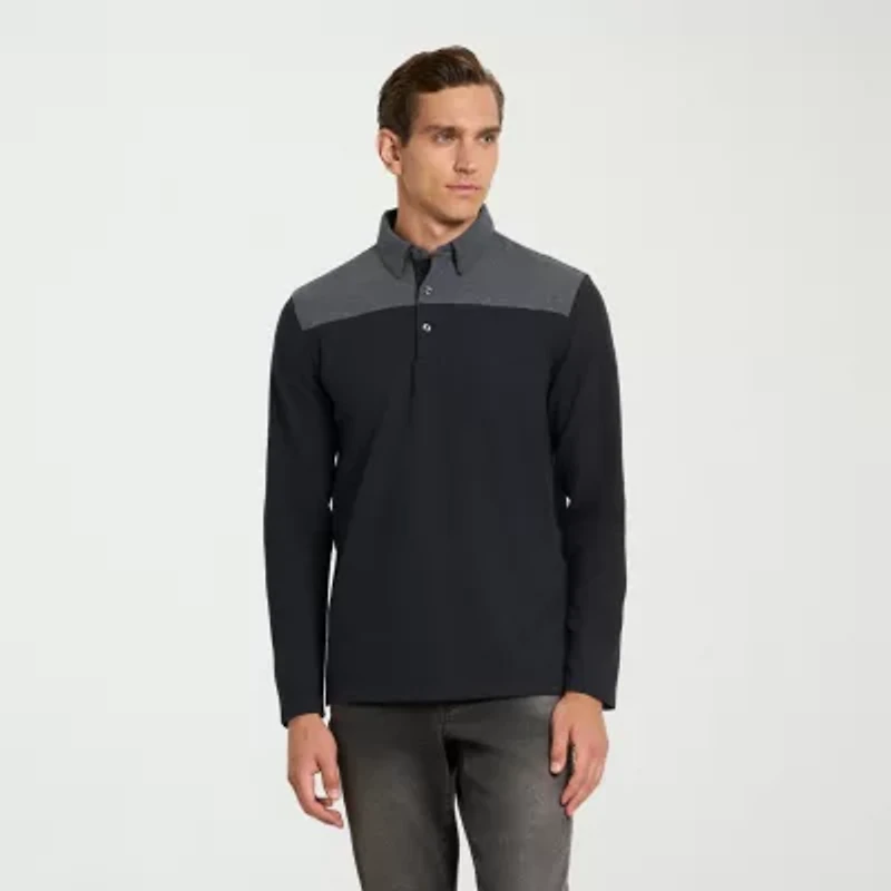 Van Heusen Essential Mens Regular Fit Long Sleeve Polo Shirt
