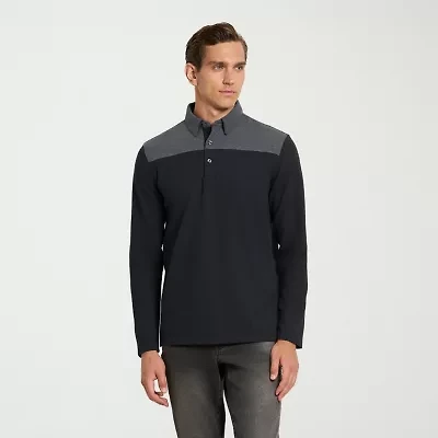 Van Heusen Essential Mens Regular Fit Long Sleeve Polo Shirt