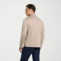 Van Heusen Performance Mens Regular Fit Long Sleeve Polo Shirt