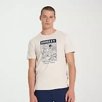 Hurley Mens Crew Neck Short Sleeve Regular Fit Graphic T-Shirt
