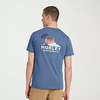 Hurley Mens Crew Neck Short Sleeve Regular Fit Graphic T-Shirt