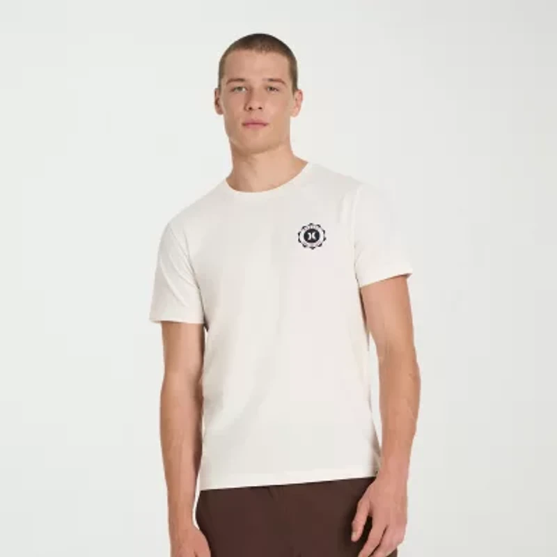 Hurley Mens Crew Neck Short Sleeve Regular Fit Graphic T-Shirt