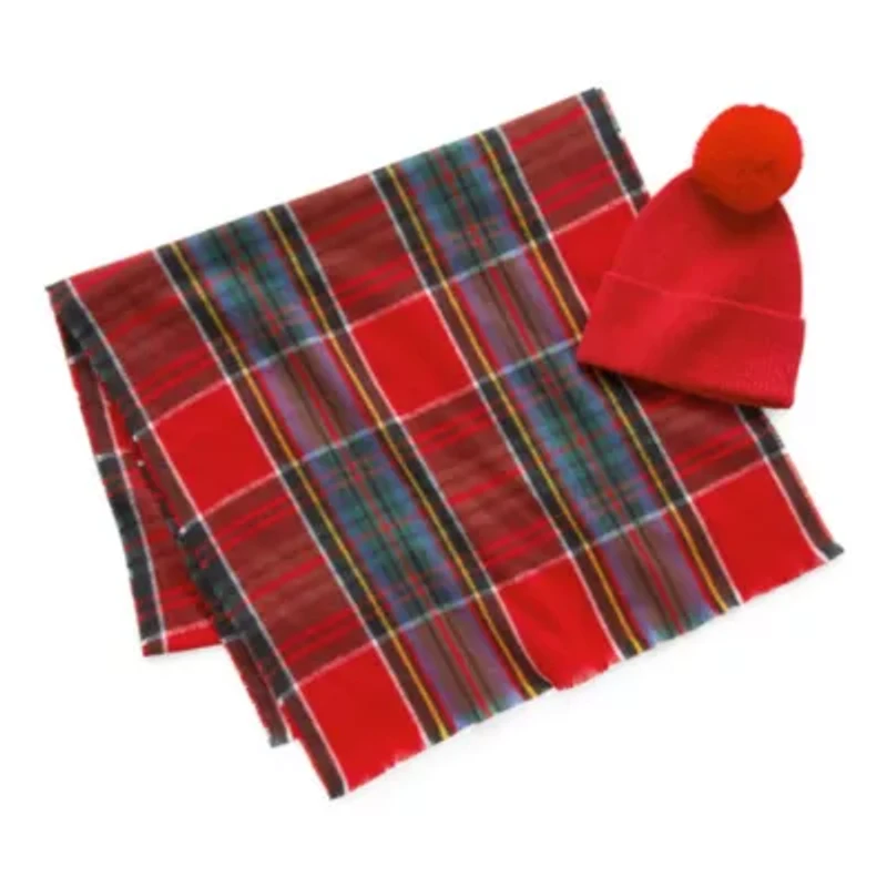 Liz Claiborne Plaid Boxed 2-pc. Cold Weather Set