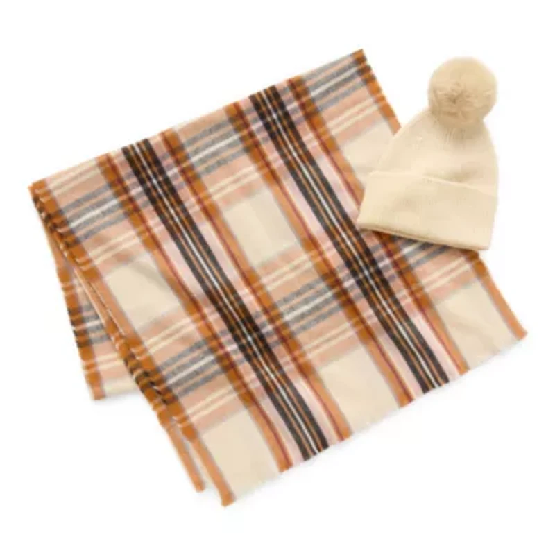 Liz Claiborne Plaid Boxed 2-pc. Cold Weather Set