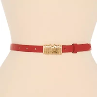 Worthington Skinny Sketch Buckle Womens Belt