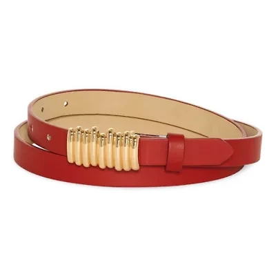 Worthington Skinny Sketch Buckle Womens Belt