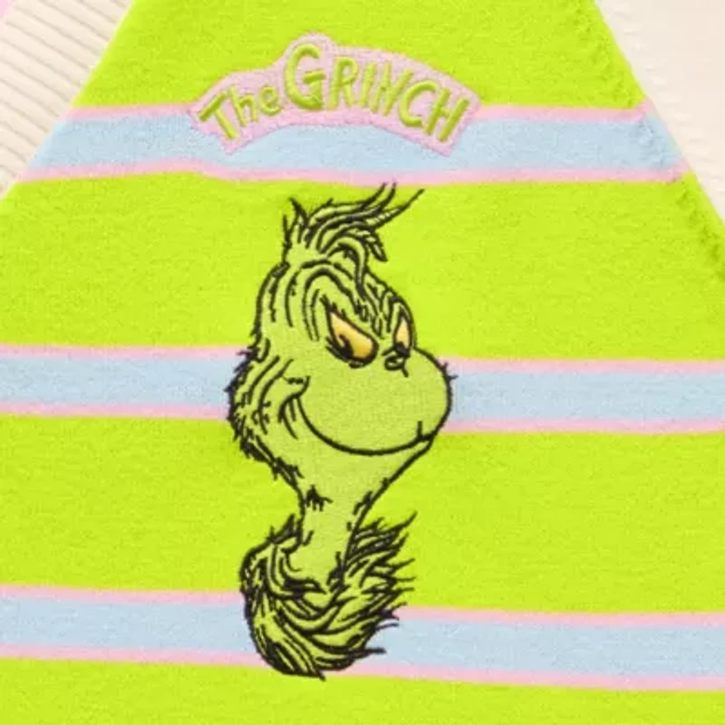 Womens Long Sleeve Button Grinch Juniors Striped Cardigan