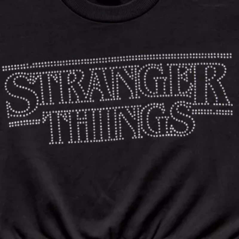 Womens Crew Neck Long Sleeve Stranger Things Juniors Sweatshirt