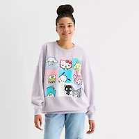Hello Kitty And Friends Sweatshirt Womens Juniors Crew Neck Long Sleeve