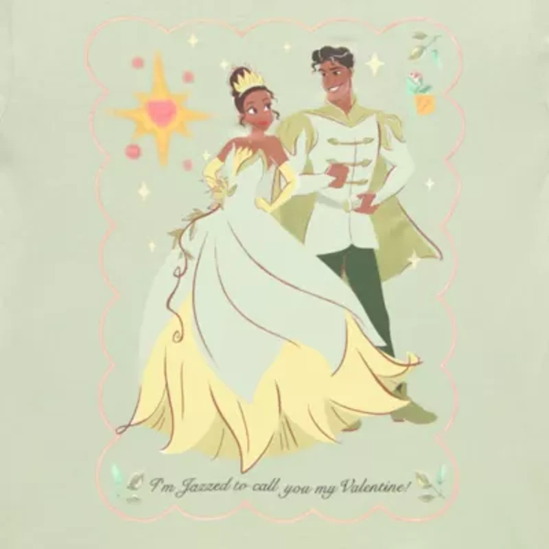 Womens Juniors Crew Neck Short Sleeve Regular Fit Princess & The Frog Graphic T-Shirt