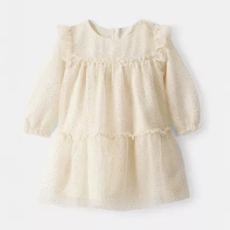 Carter's Baby Girls Long Sleeve Fitted A-Line Dress