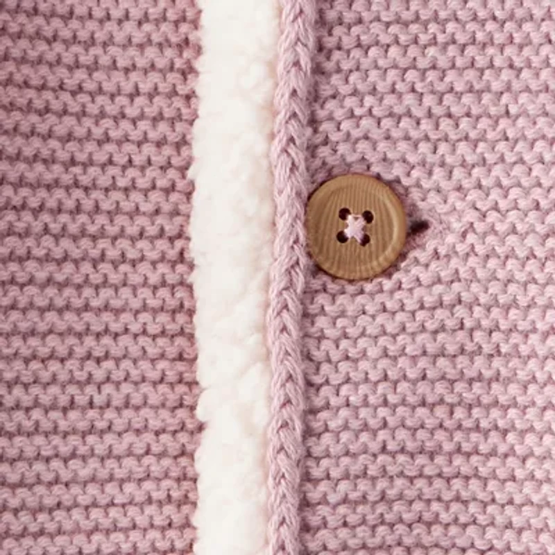 Carter's Baby Girls Hooded Long Sleeve Button Cardigan