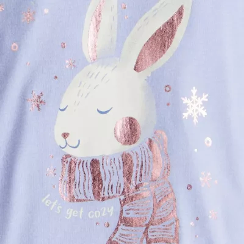 Carter's Baby Girls Rib Round Neck Long Sleeve 4-pc. Pajama Sets