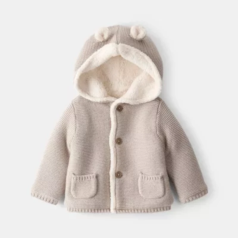 Carter's Baby Unisex Hooded Long Sleeve Button Cardigan