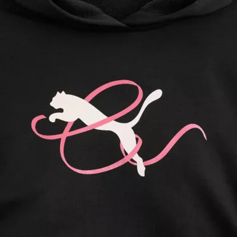 PUMA Big Kid Girls Long Sleeve Fleece Active Hoodie